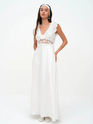 Woman in the For Love and Lemons Carmen Maxi