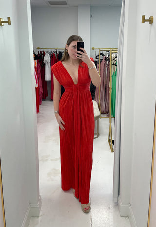 Woman wearing the Sabina Musayev Lana Gown
