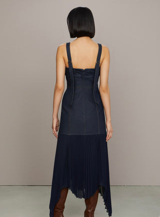 Amur Jac Denim Combo Midi Dress