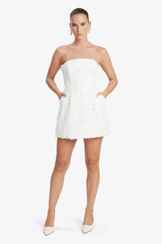 Bardot Karoline Lace Hourglass Dress in Orchid White