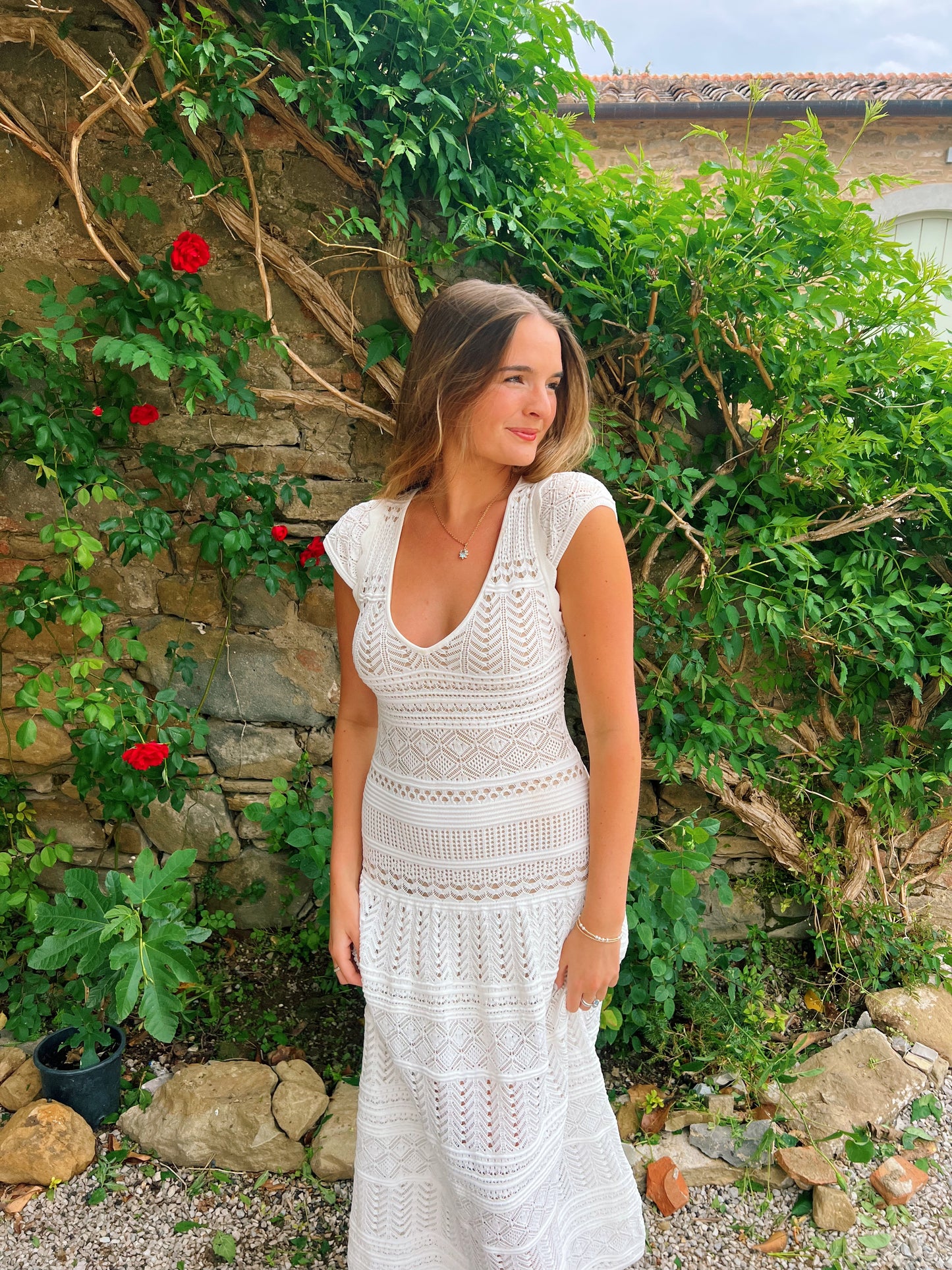 Twinset Long Dress in Stitch Knit