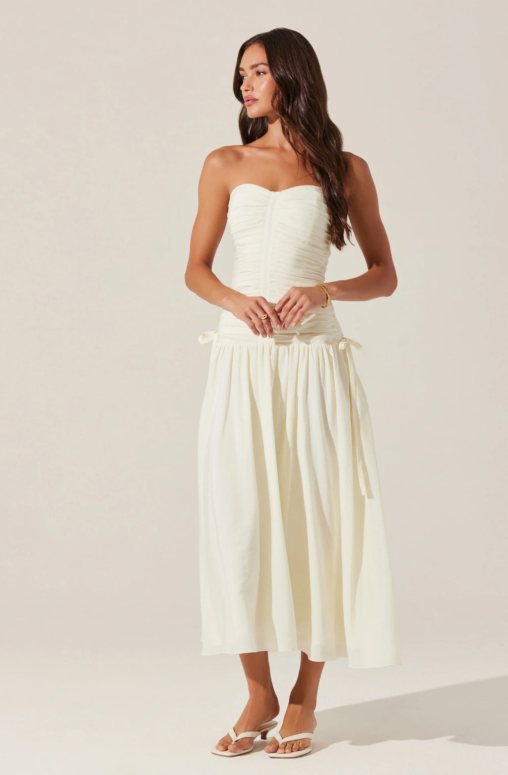 zori linen blend midi dress ASTR The Label Zori Dress by Astr The Label