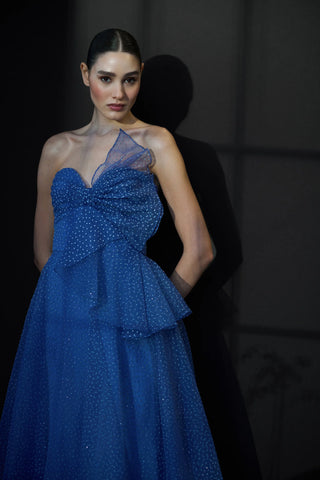 Theia Joanna Bow Bodice Gown