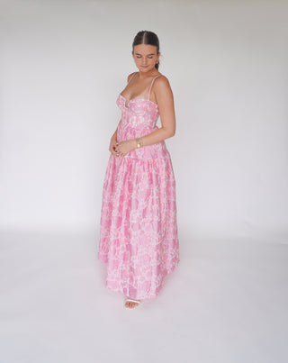 Maison Armory Windsor Maxi in Sugared Pink Jacquard