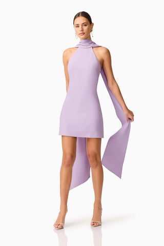 Elliatt Mira Halter Mini Dress in Purple