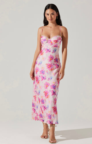 ASTR The Label Florianne Dress in Pink Floral