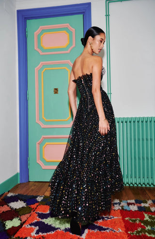 Woman in the Celia B Galene Dress