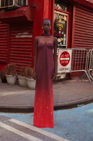 chinese dress ladies Athena Maxi Dress Cabernet main image 0