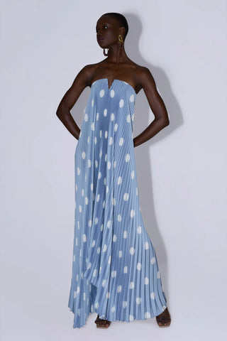 L'idee Black Tie Gown in Baltic Polka