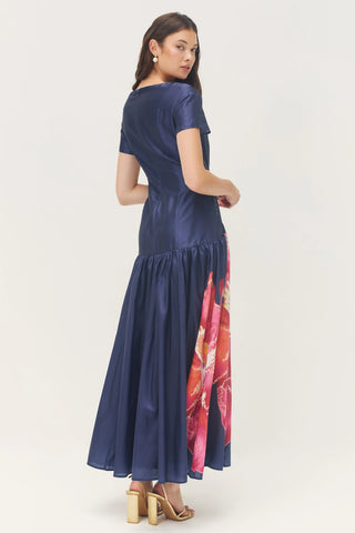 Hutch Atley Dress in Navy/Raseberry