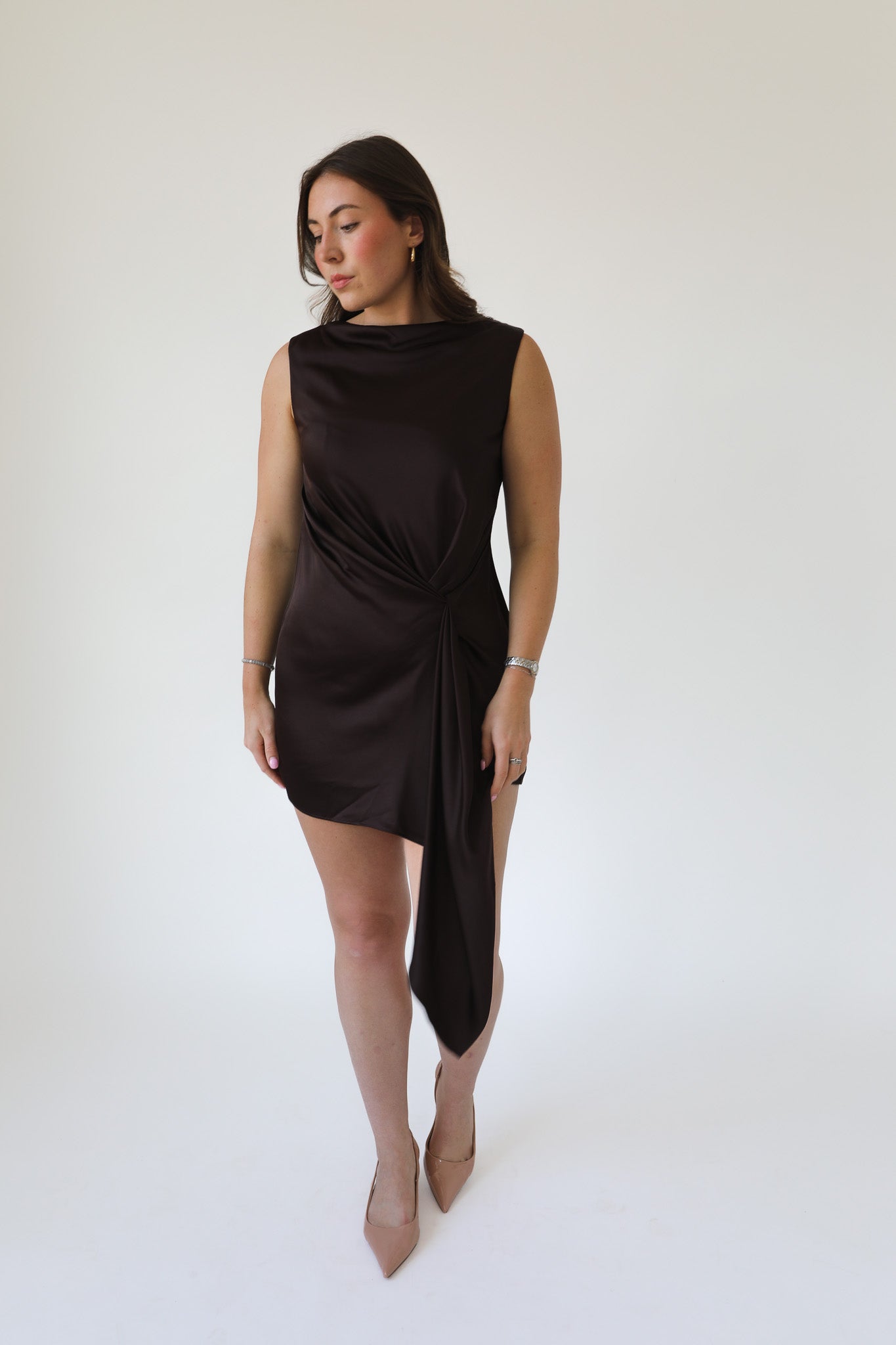 significant other alyssa draped satin mini dress Alyssa Satin Minidress (Women)