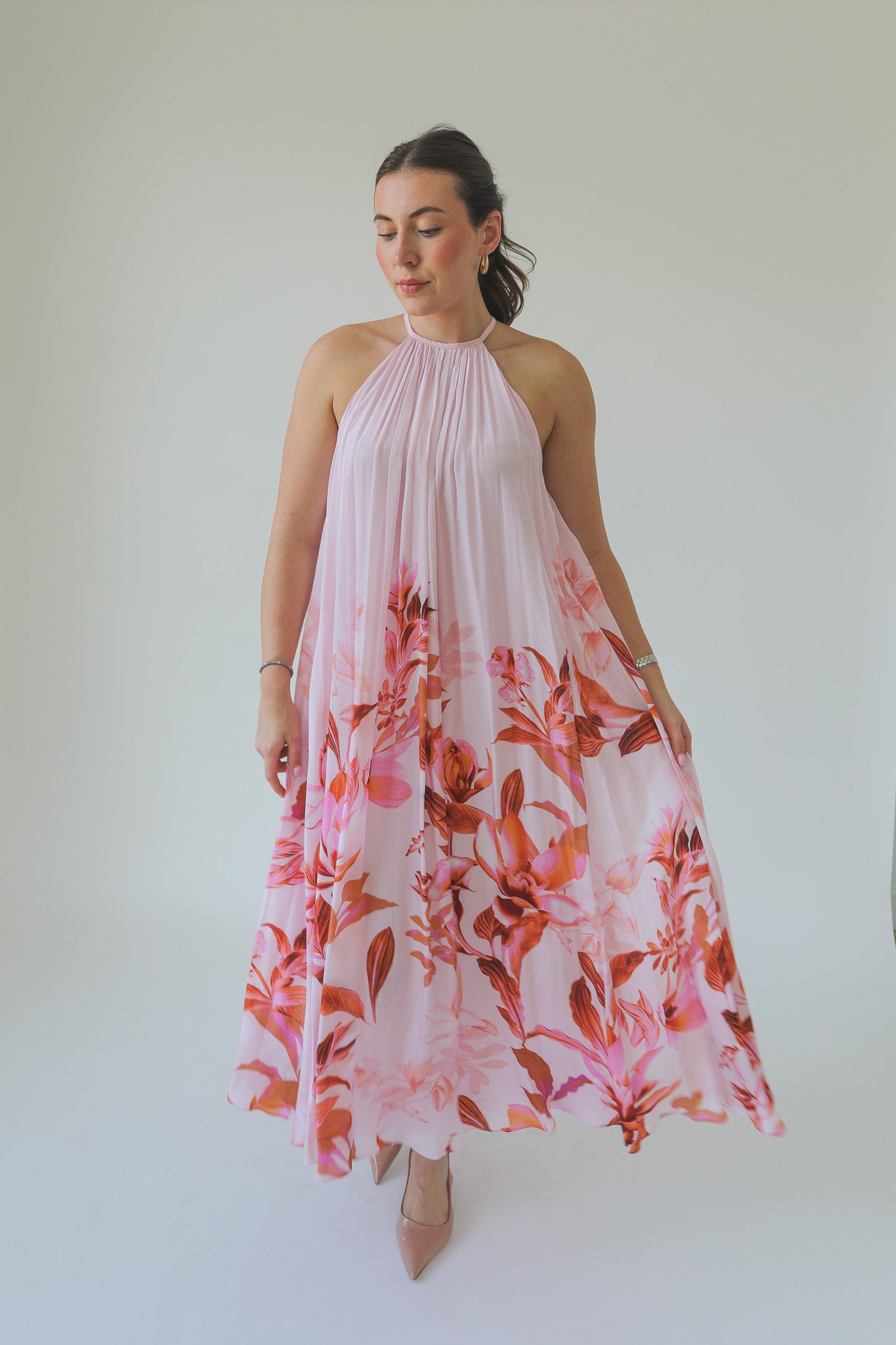 rococo sand emi pleat dress Rococco Sand Emi Long Dress