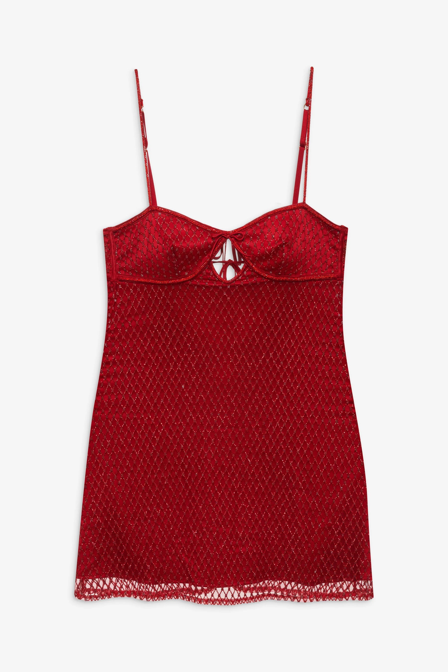 For Love and Lemons Glitter Slip Mini in Red TrenLend For Love and Lemons Glitter Slip Mini in Red TrenLend