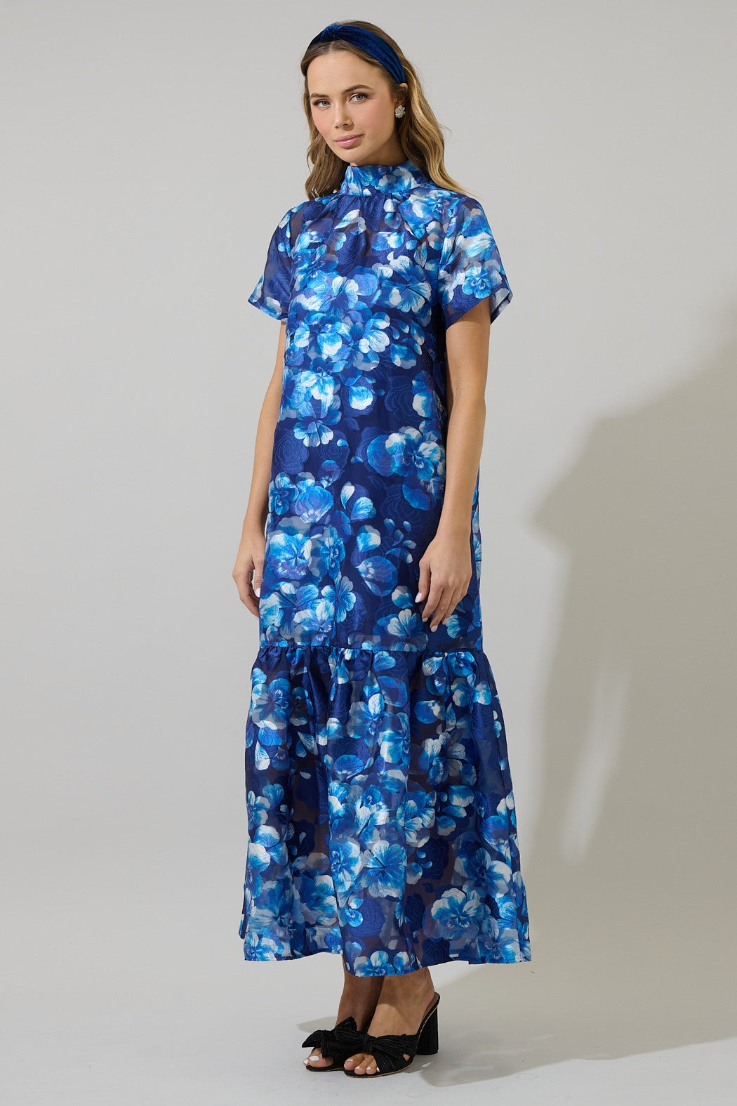 Abay Floral Organza Dress TrenLend Abay Floral Organza Dress TrenLend