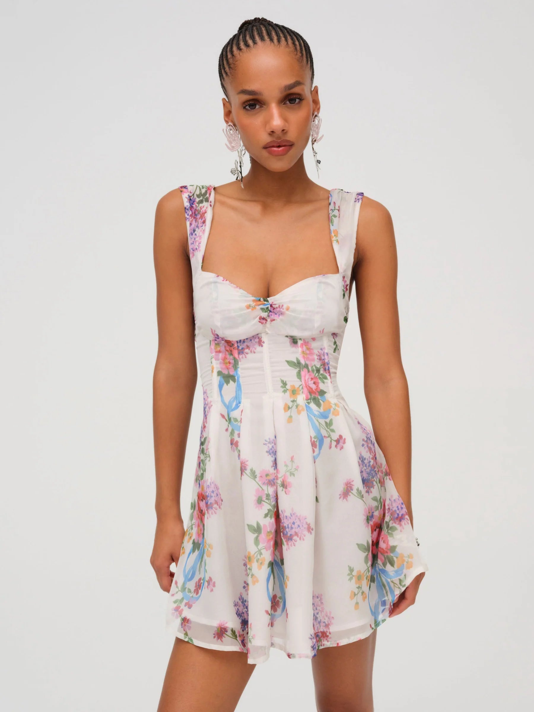For Love and Lemons August Mini in Ivory TrenLend For Love and Lemons August Mini in Ivory TrenLend