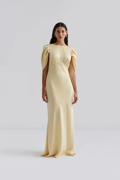 Malina Louise Maxi Dress in Yellow – TrenLend