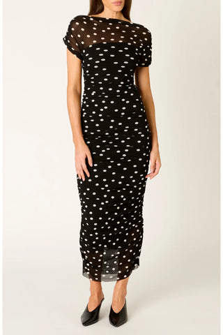 Nia Aria Dress in Black/Ivory
