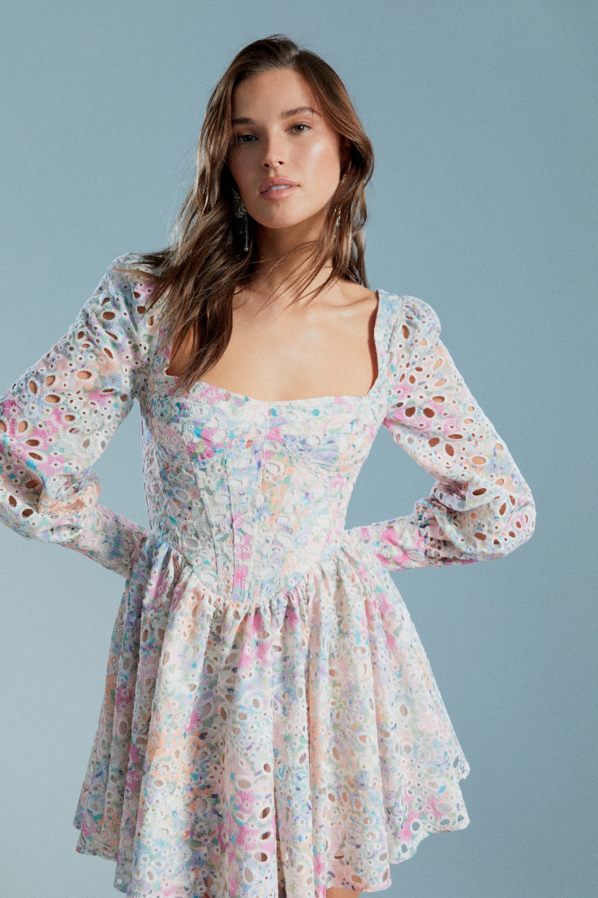 Bardot Lila Flounce Broderie Mini TrenLend Bardot Lila Flounce Broderie Mini TrenLend