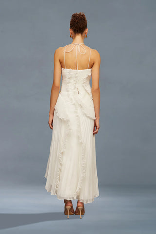 Amur Lorelie Halter Gown in Ivory