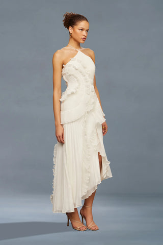 Amur Lorelie Halter Gown in Ivory