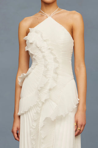 Amur Lorelie Halter Gown in Ivory