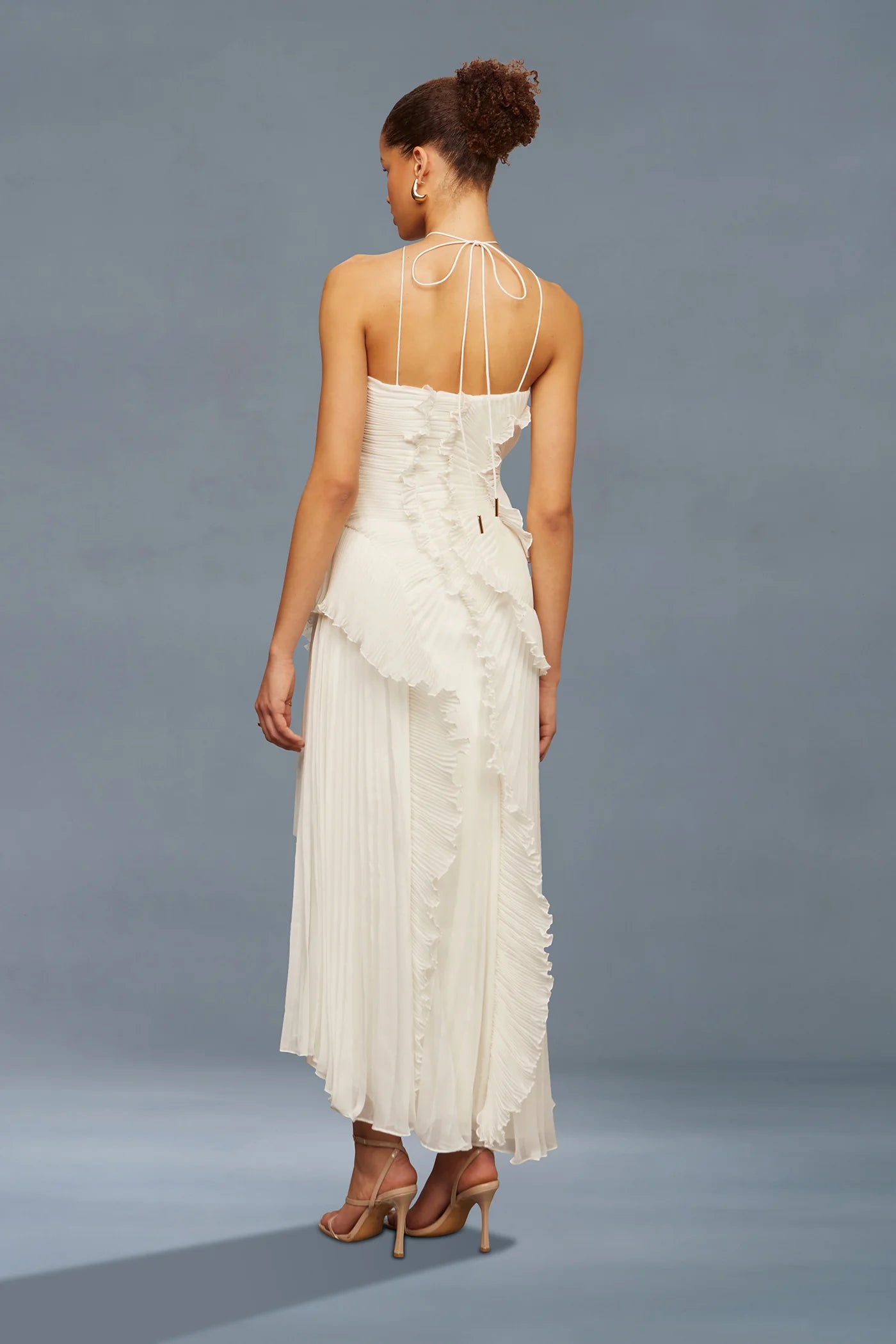 Amur Lorelie Halter Gown in Ivory TrenLend Amur Lorelie Halter Gown in Ivory TrenLend