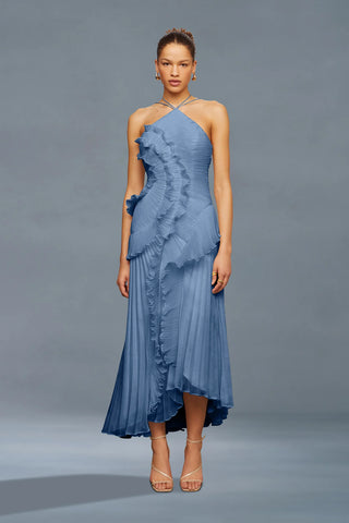 Amur Lorelie Halter Gown in Tropical Dust