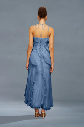 Amur Lorelie Halter Gown in Tropical Dust