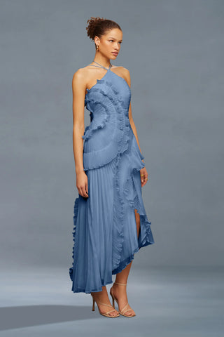 Amur Lorelie Halter Gown in Tropical Dust