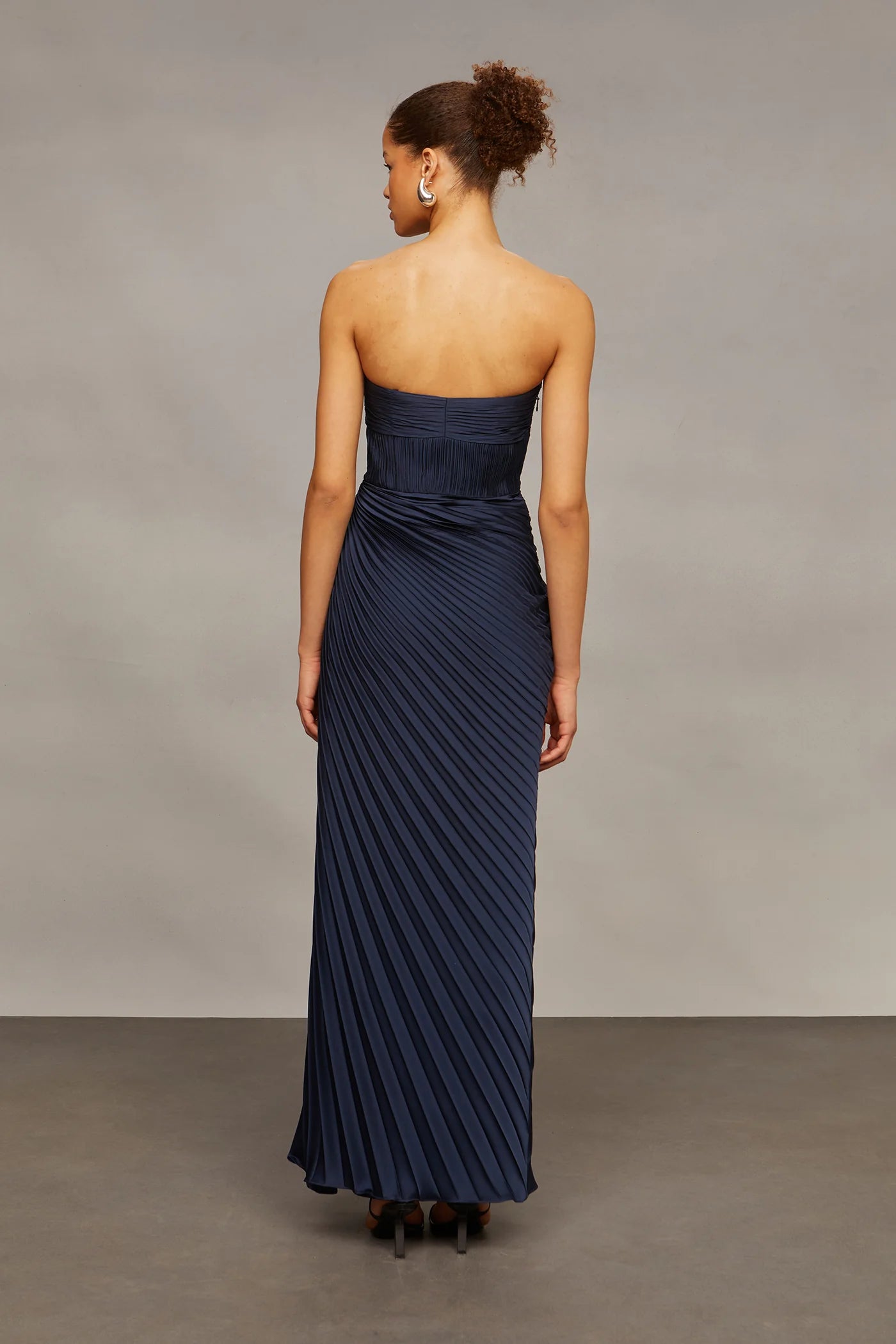 joya strapless sweetheart lam pleated a-line dress from saks fifth Joyceann Sweetheart Gown AMUR