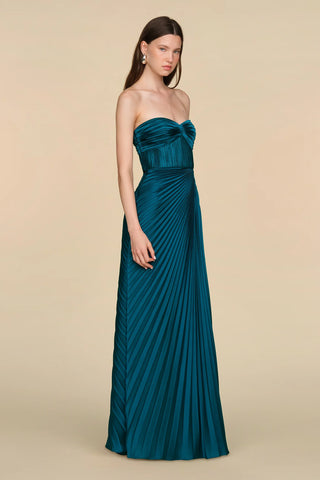 Amur Joyceann Sweetheart Gown in Blue Cassius