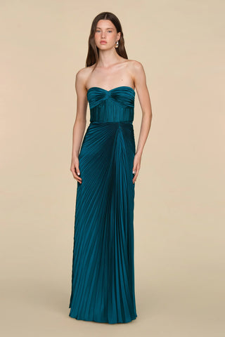 Amur Joyceann Sweetheart Gown in Blue Cassius