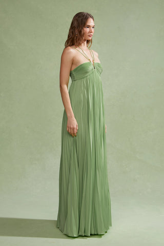Amur River Pleated Gown