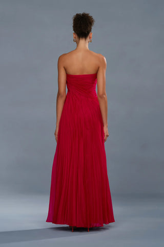 Amur Elea Asymmetrical Pleated Gown