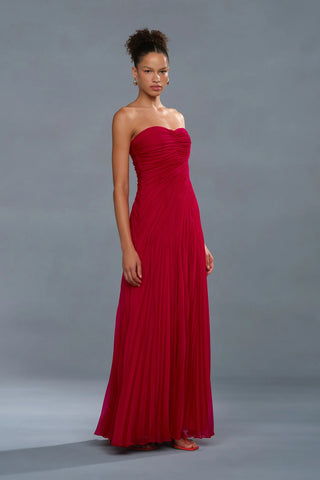 Amur Elea Asymmetrical Pleated Gown