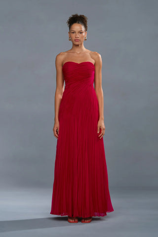 Amur Elea Asymmetrical Pleated Gown