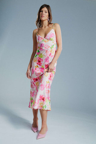 Bardot Malina Slip Dress in Water Flora