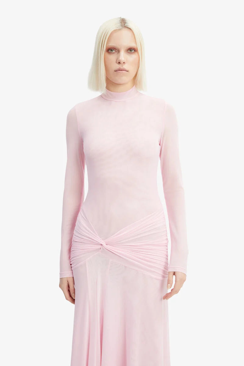 Bardot Lea Mesh Midi in Light Pink – TrenLend Bardot Lea Mesh Midi in Light Pink – TrenLend