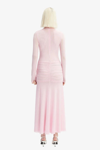 Bardot Lea Mesh Midi in Light Pink