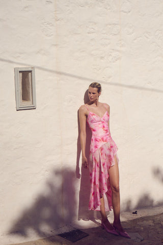 Woman wearing the Bardot Sorella Printed Midi Dress