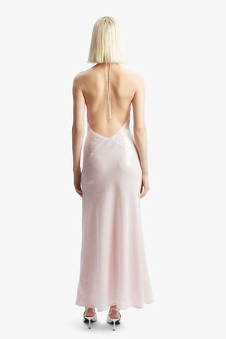 Bardot Aradia Sequin Halter Dress in Light Pink