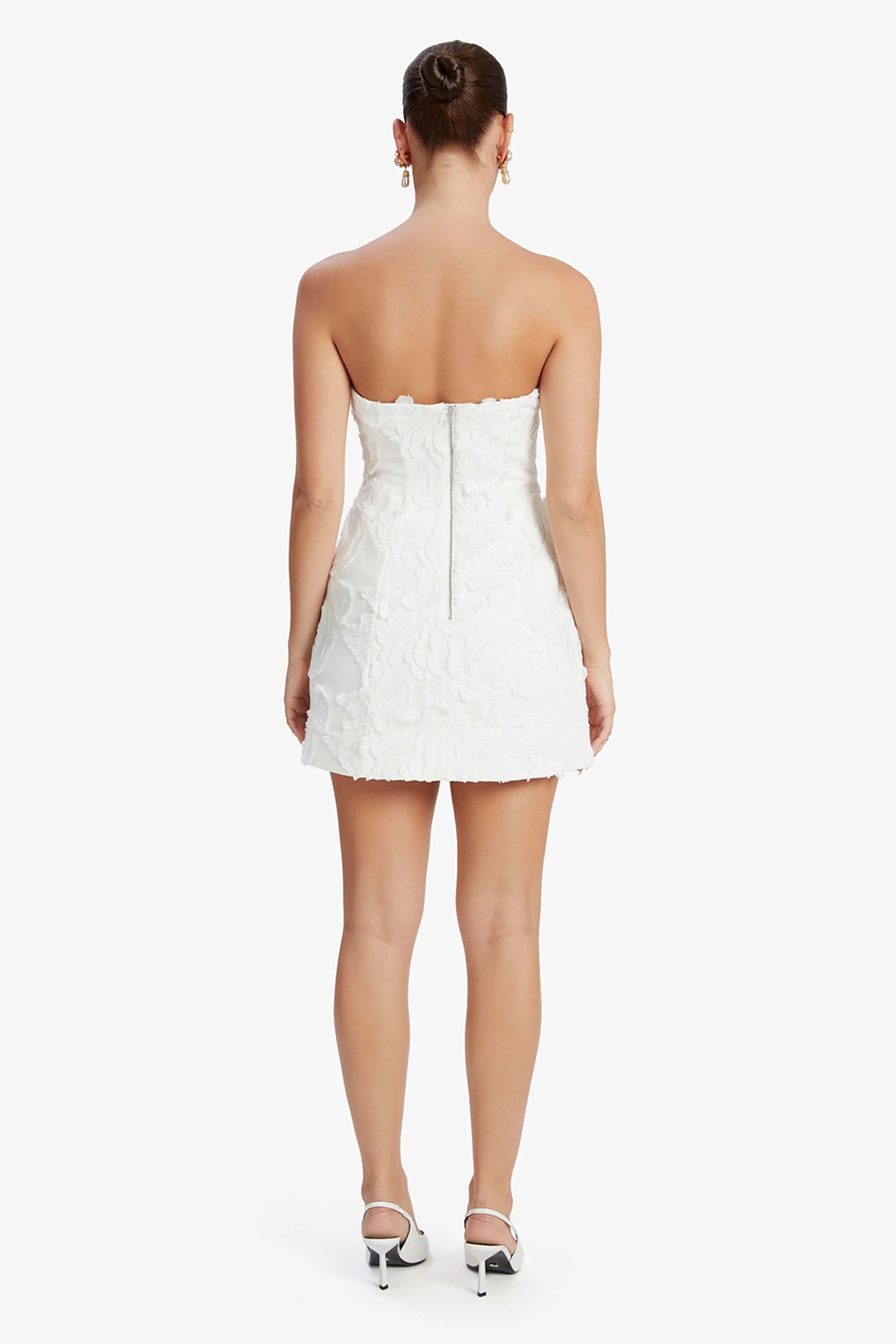Bardot Karoline Lace Hourglass Dress in Orchid White TrenLend Bardot Karoline Lace Hourglass Dress in Orchid White TrenLend