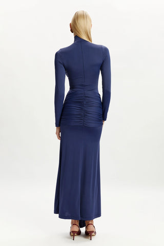 Bardot Alix Maxi Tie Front Dress in Navy
