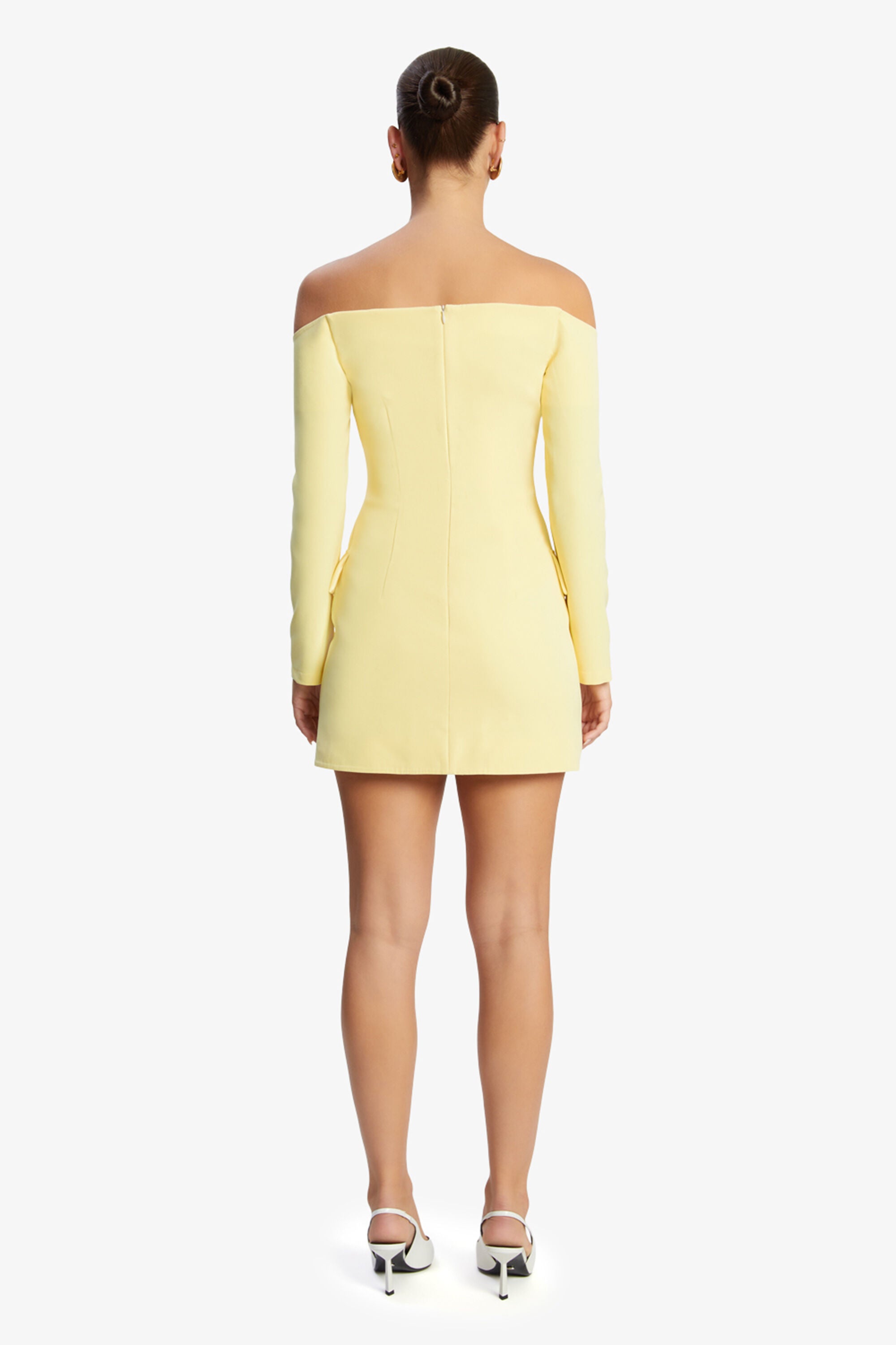 Bardot Iria Button Up Mini Dress in Canary Yellow TrenLend Bardot Iria Button Up Mini Dress in Canary Yellow TrenLend
