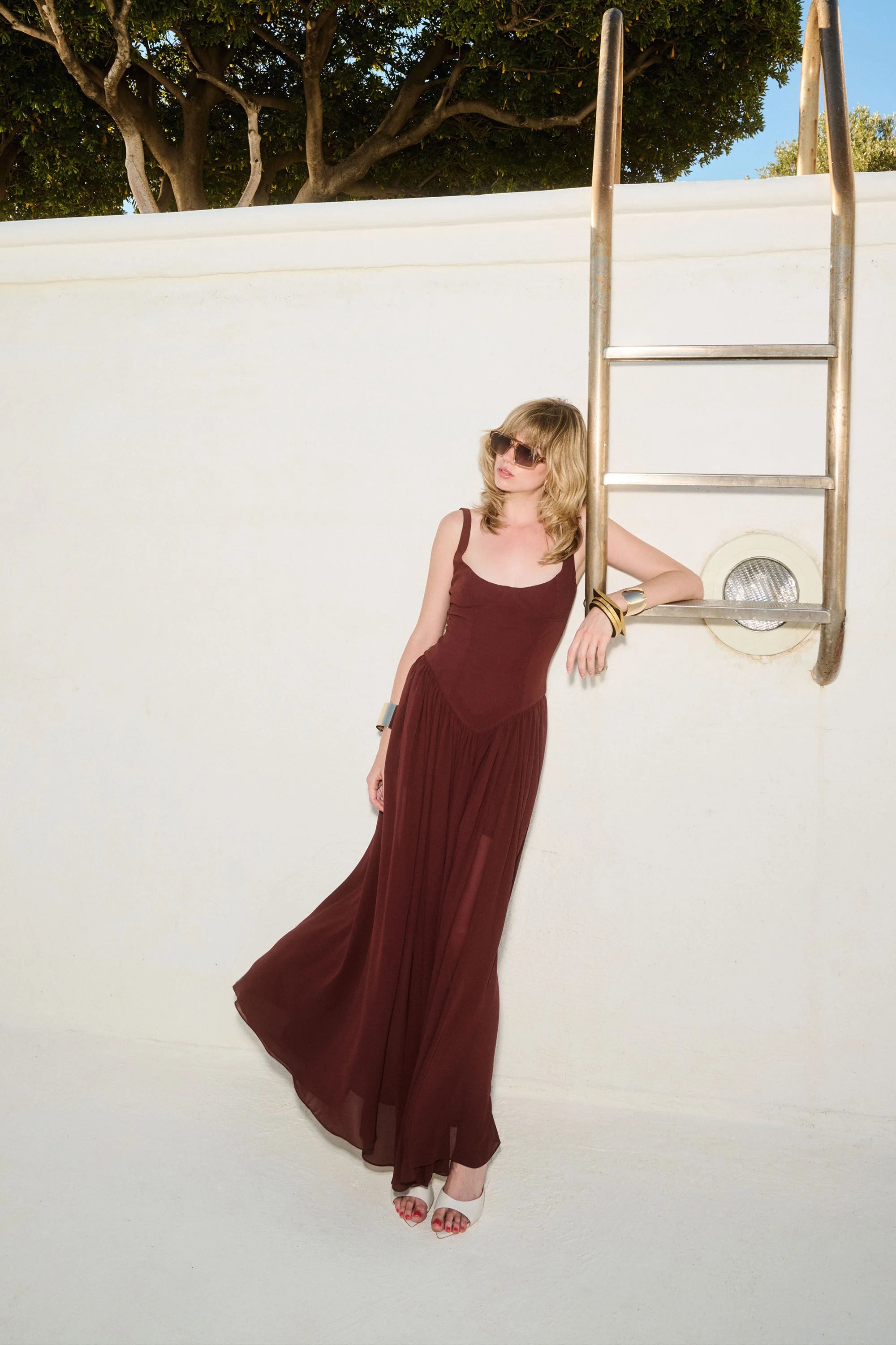 bardot briann drop-waist maxi dress Bardot Briann Drop-Waist Maxi Dress