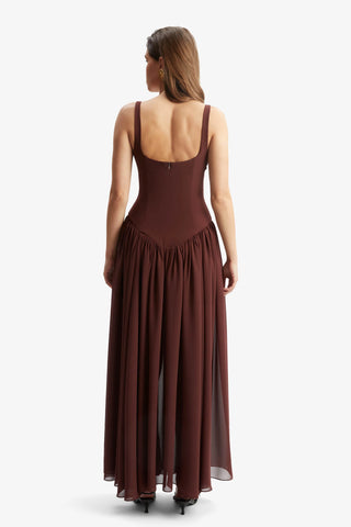 Bardot Briann Maxi Dress in Chocolate