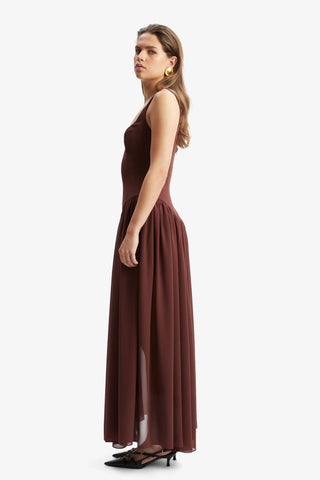 Bardot Briann Maxi Dress in Chocolate