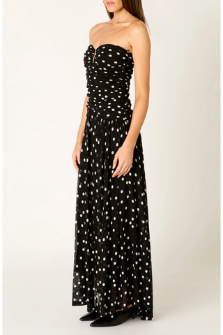 Nia Beverly Dress in Black/Ivory
