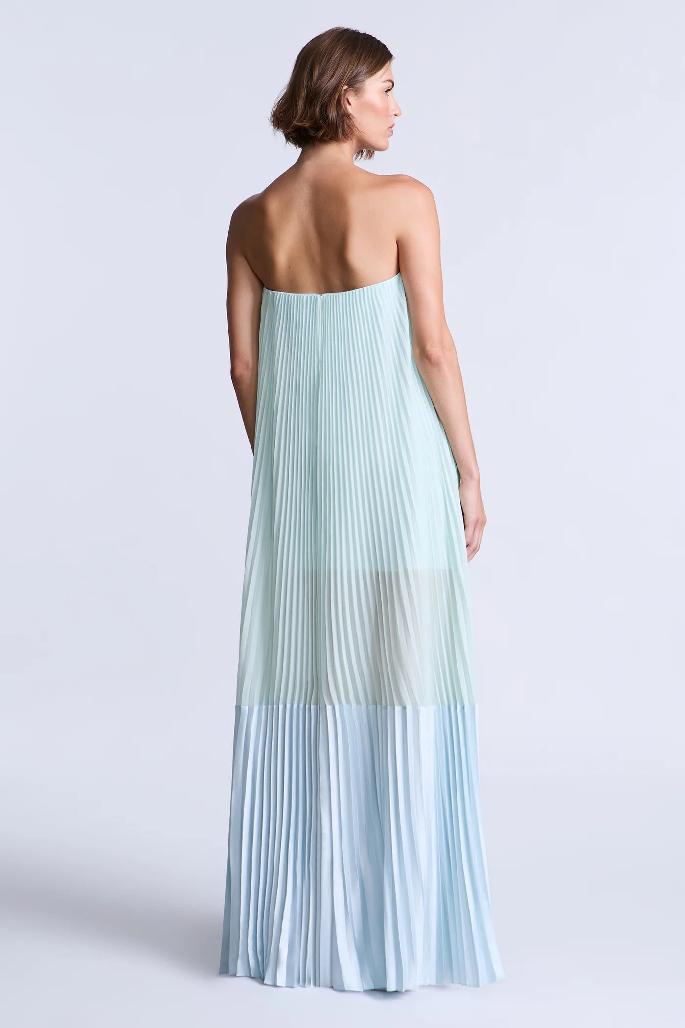 bcbg color block pleated dress Pleated Maxi Dress Bcbg Color Block Gown BCBGMAXAZRIA Purple Cerise Pleated Color Block Dress Runway Catalog