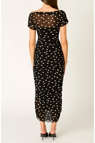 Nia Aria Dress in Black/Ivory
